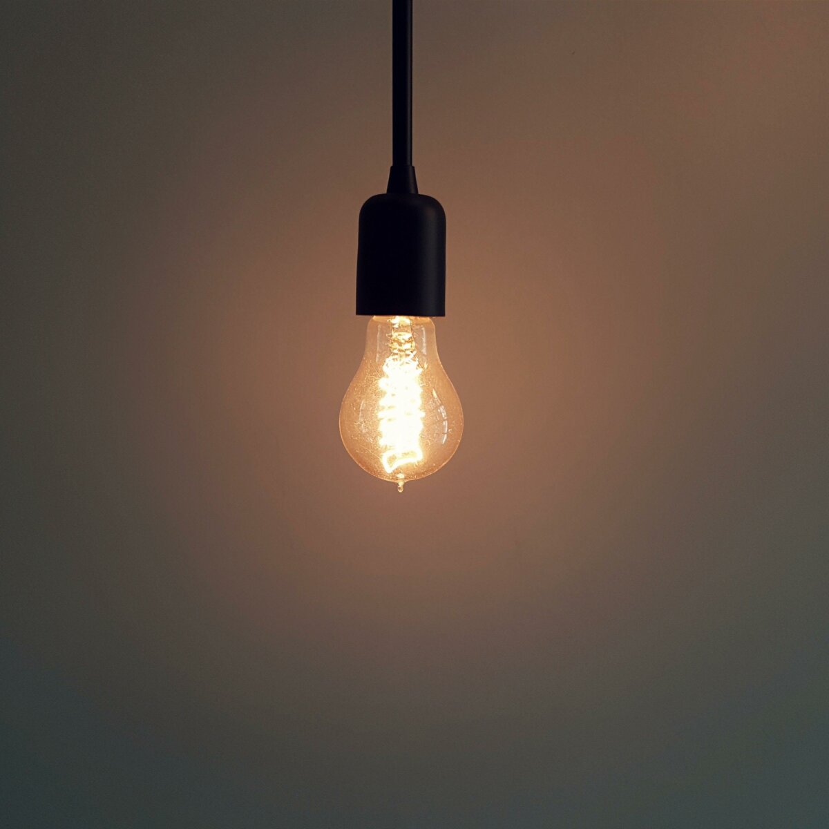 Hanging lightbulb