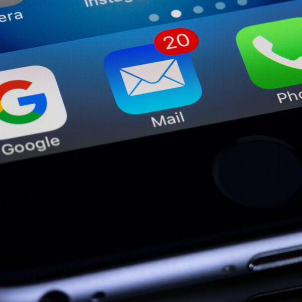 iPhone with apple mail icon