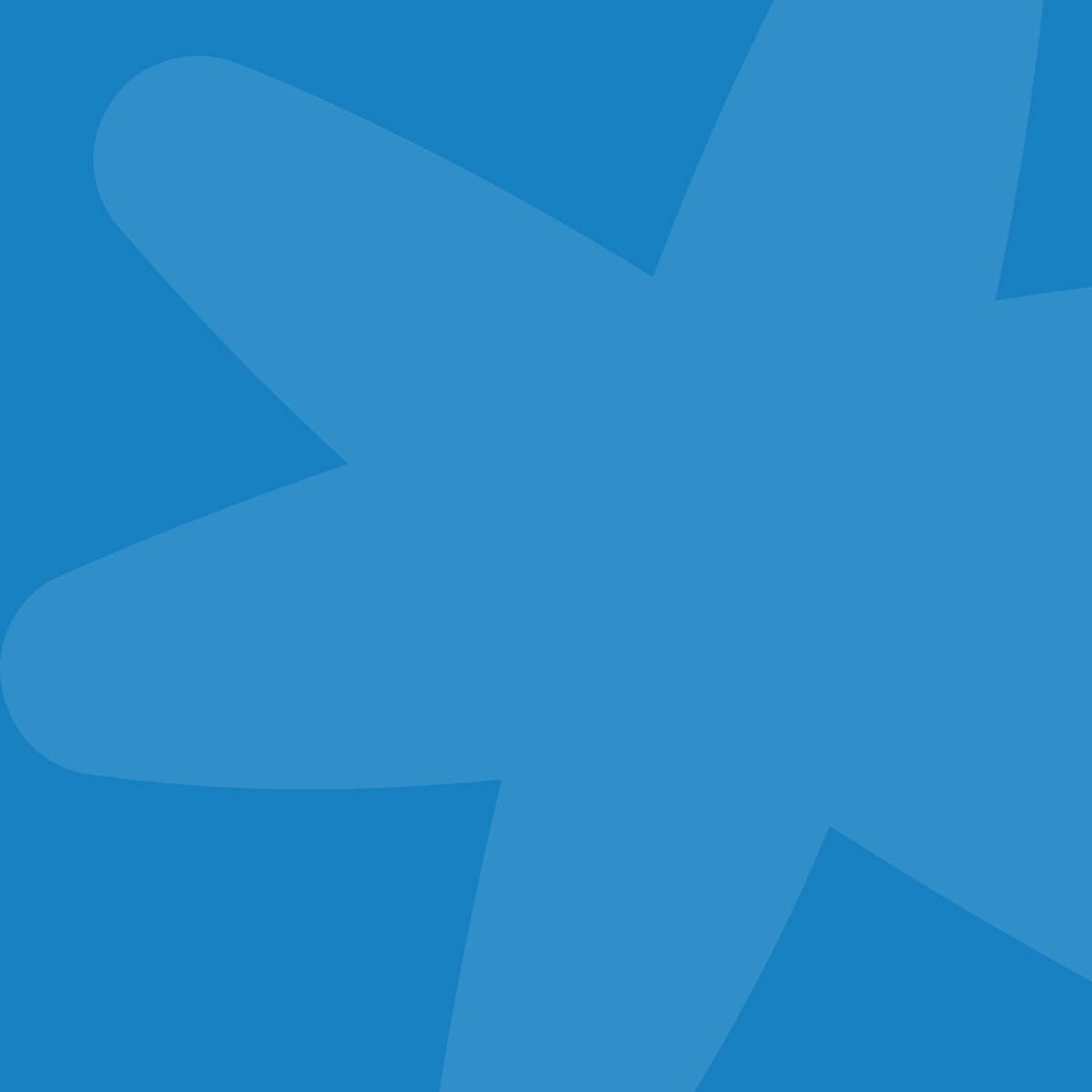 Spark Kindenss spark icon large on a blue background with filled in a lighter blue.