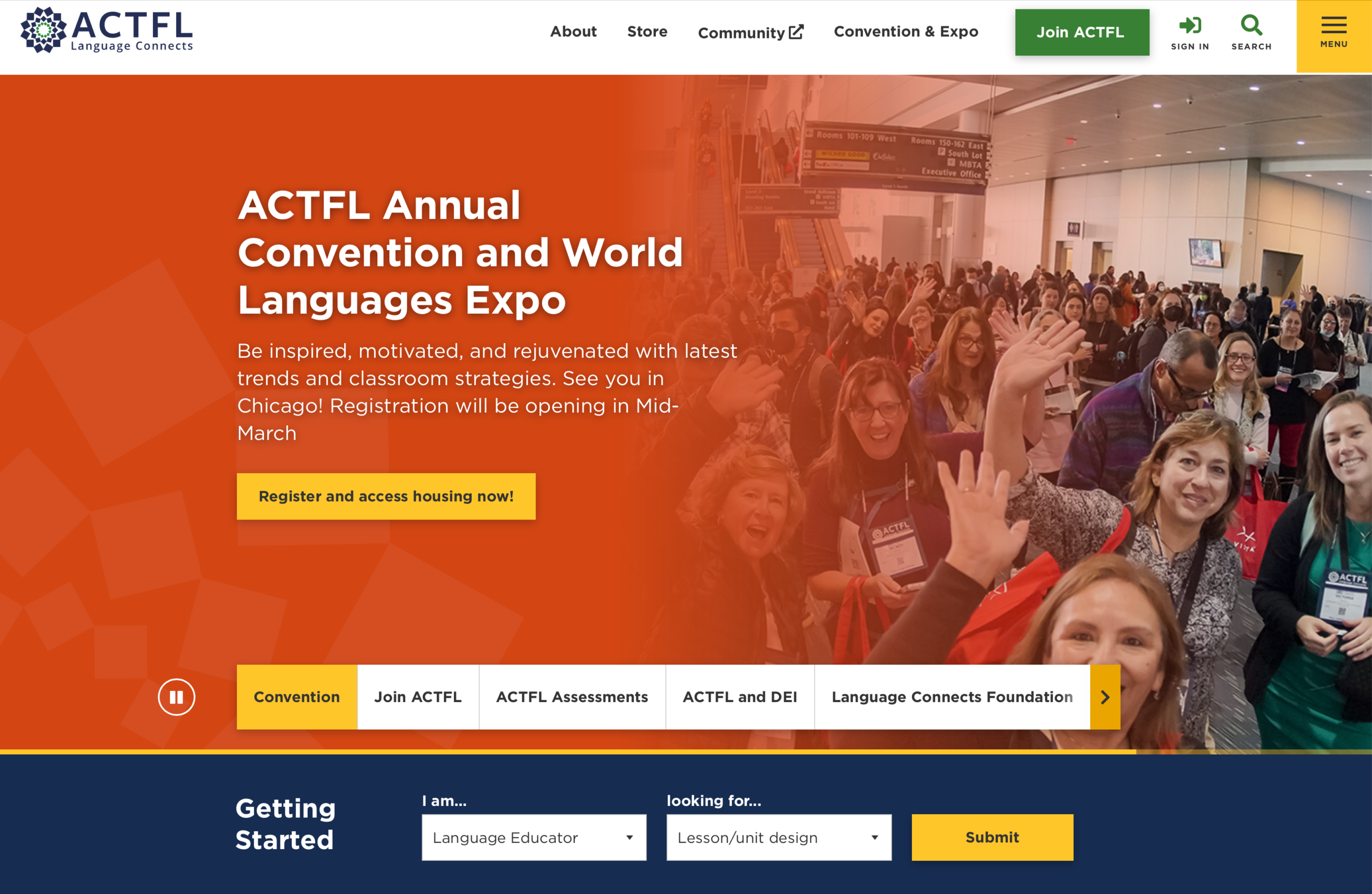 ACTFL homepage