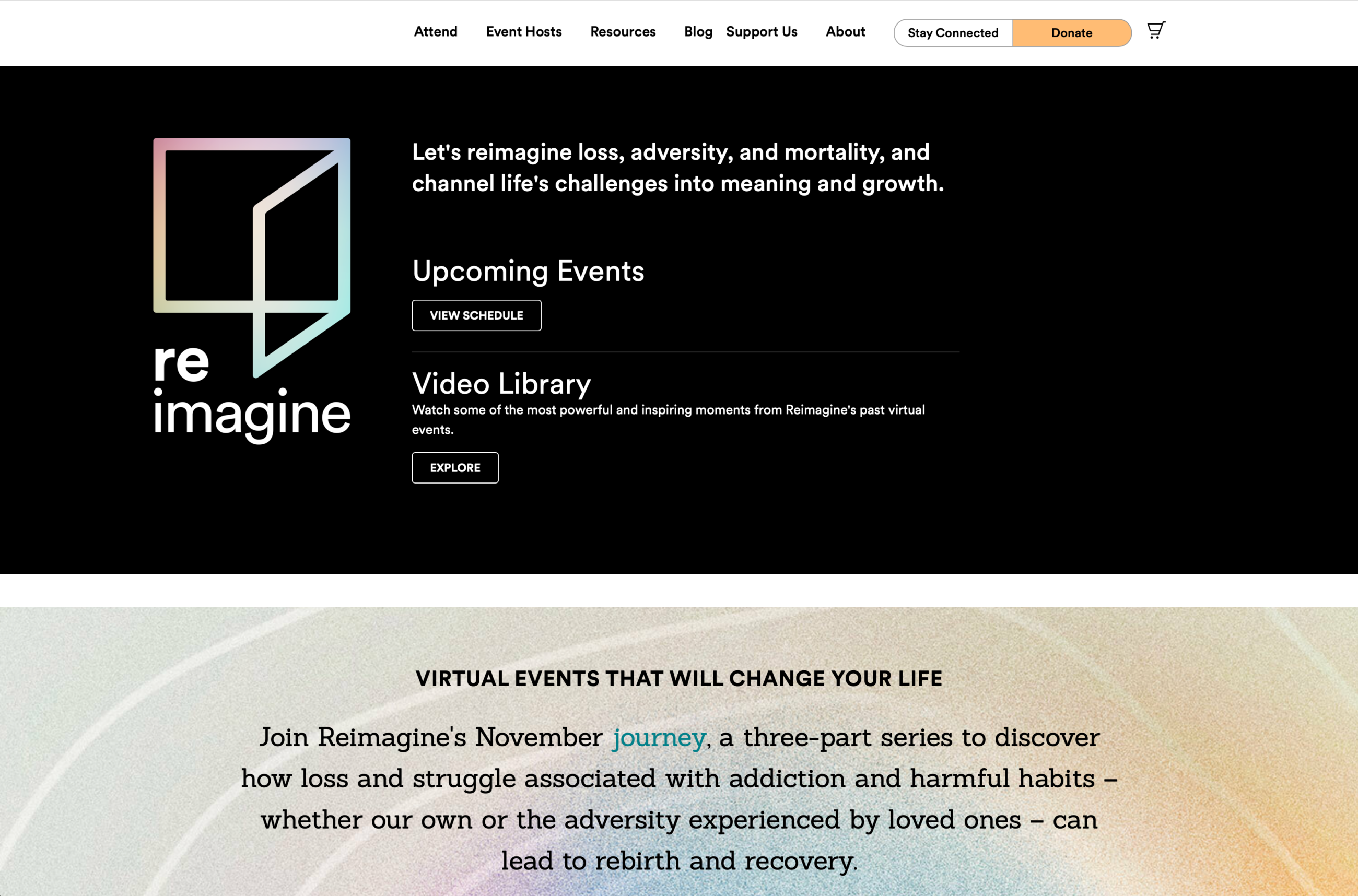 Reimagine homepage
