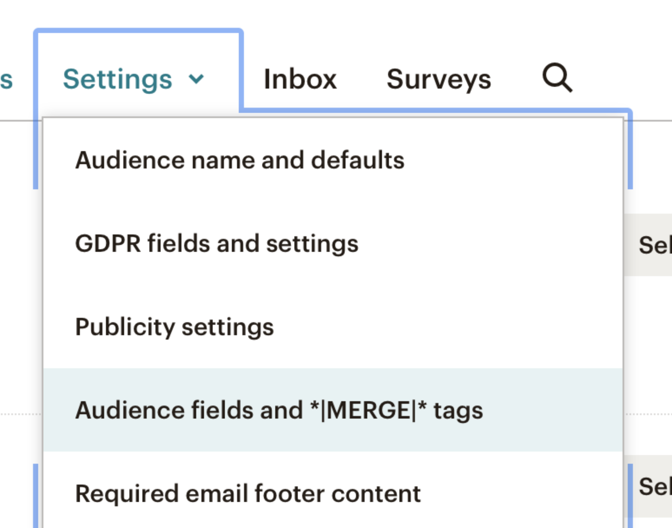 Audience fields