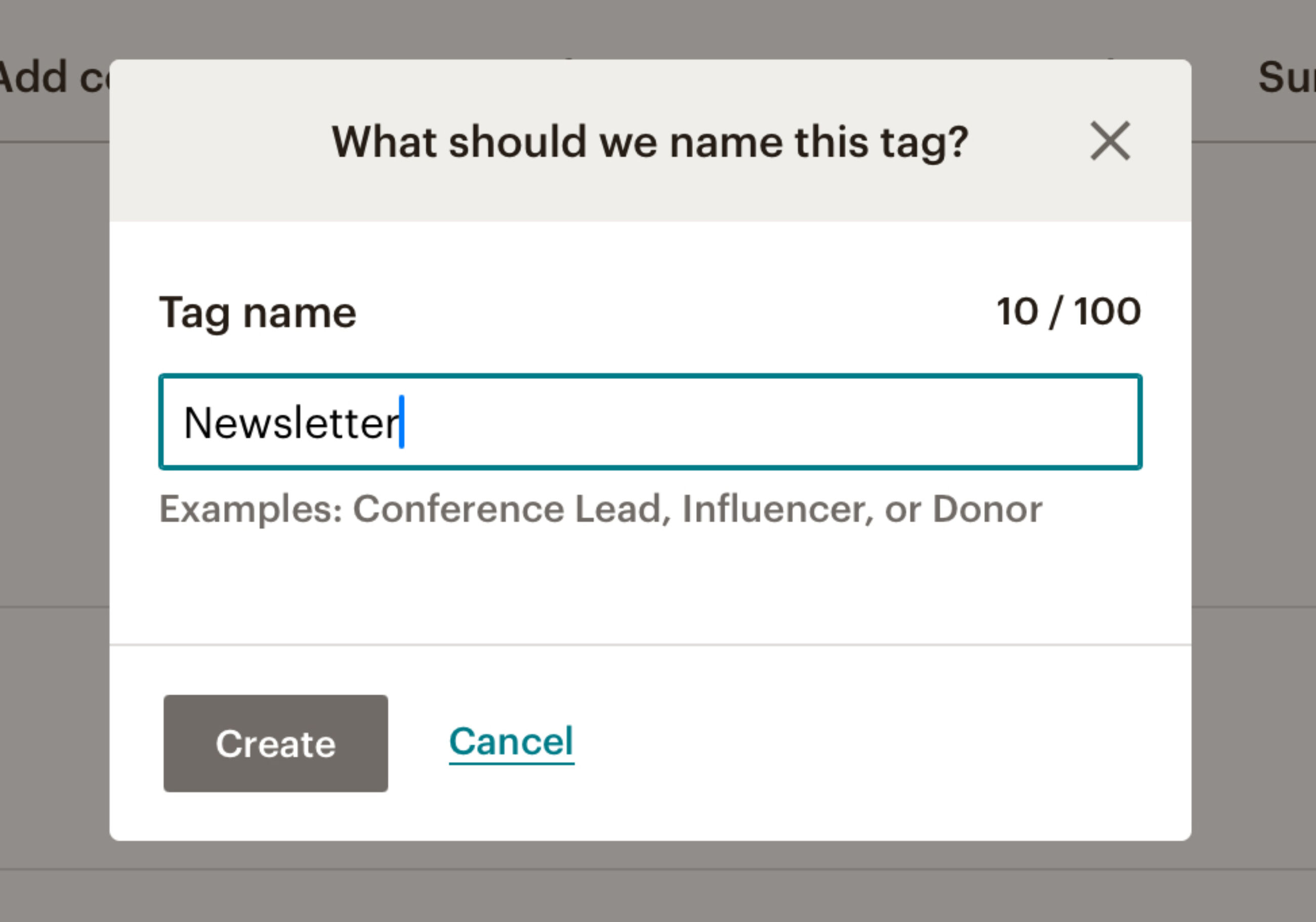 Newsletter tag
