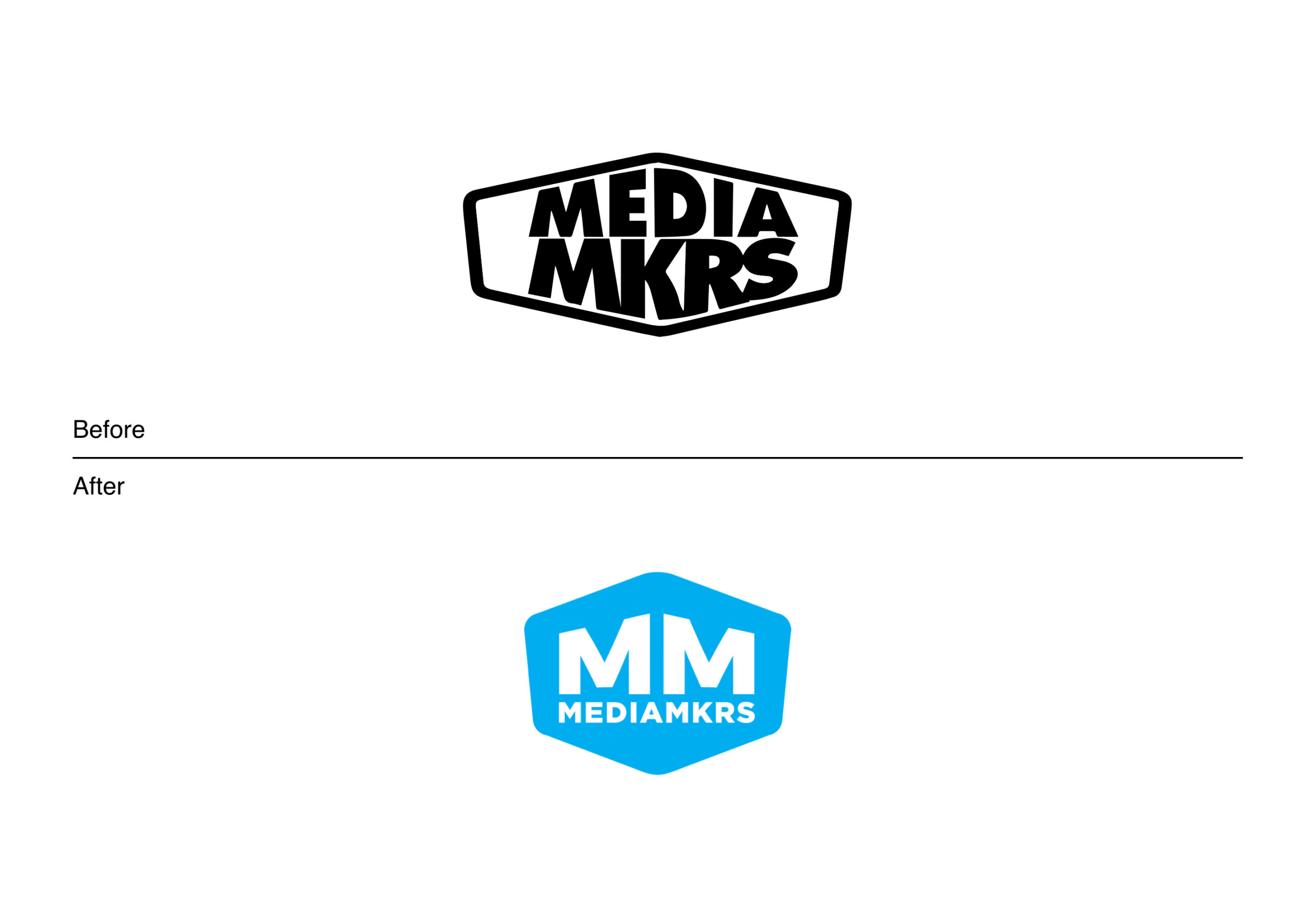 Mediamkrs logo before after