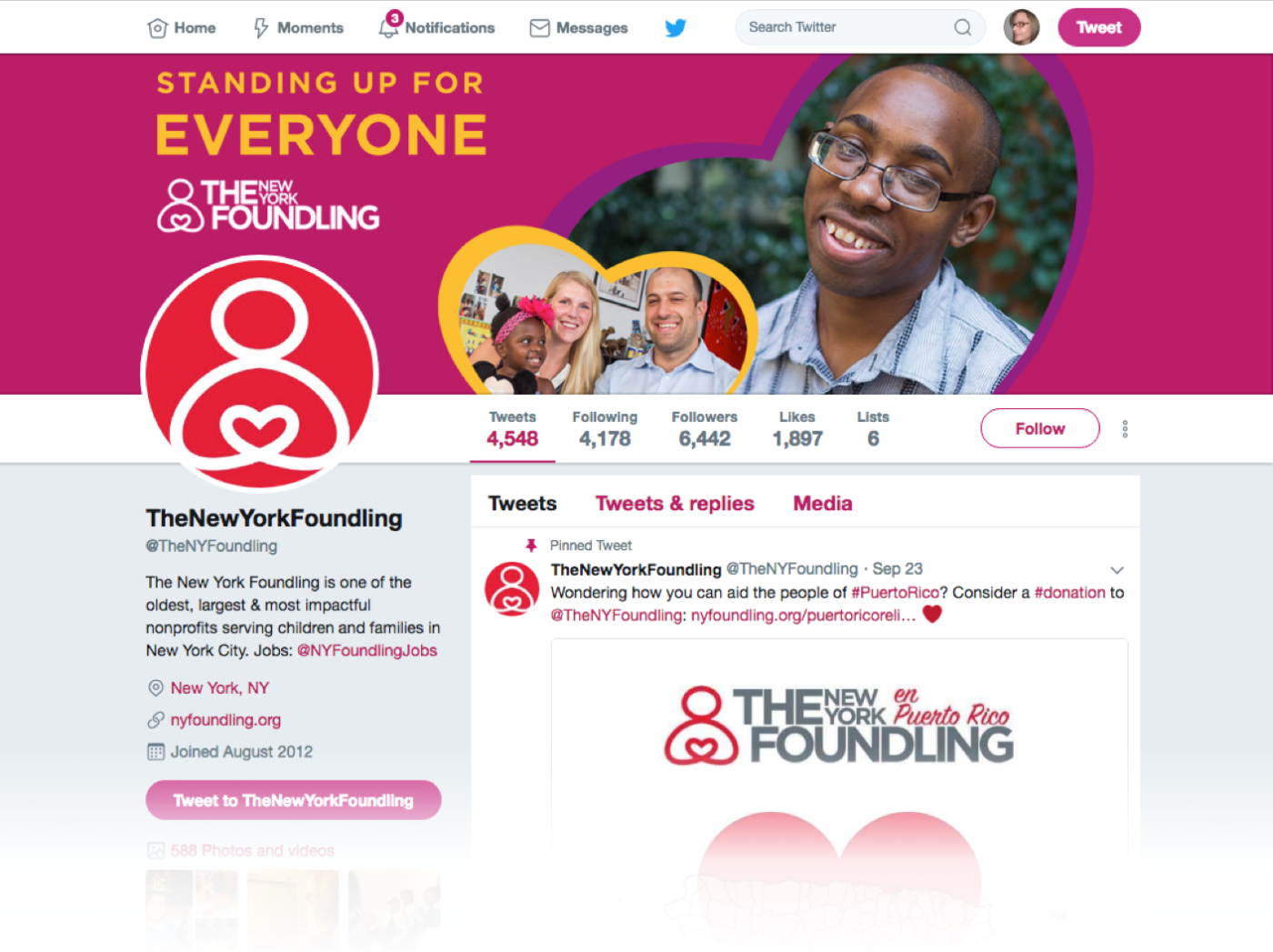 New York Foundling 2017 annual appeal Twitter cover photo