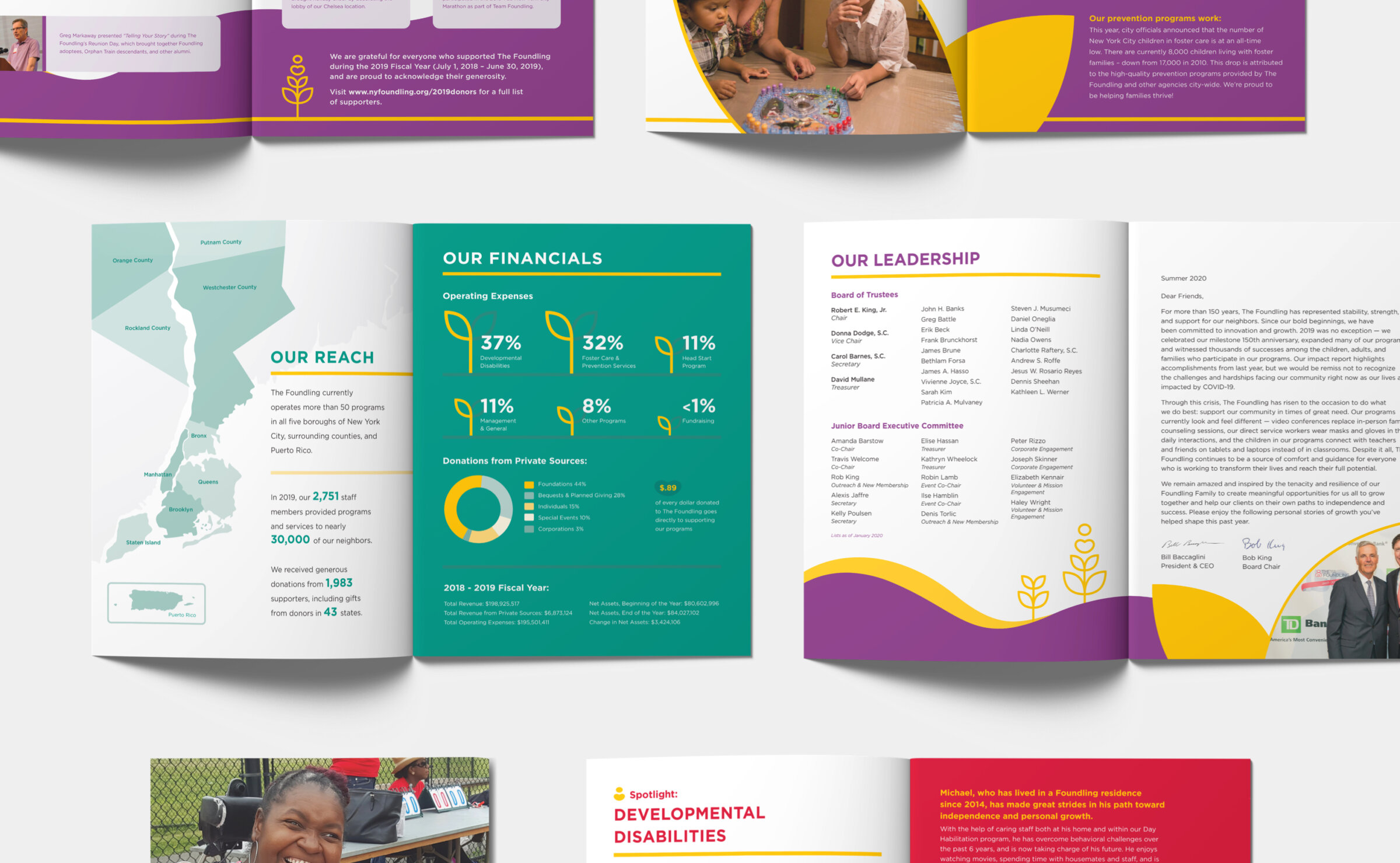 Ny foundling impact report spreads