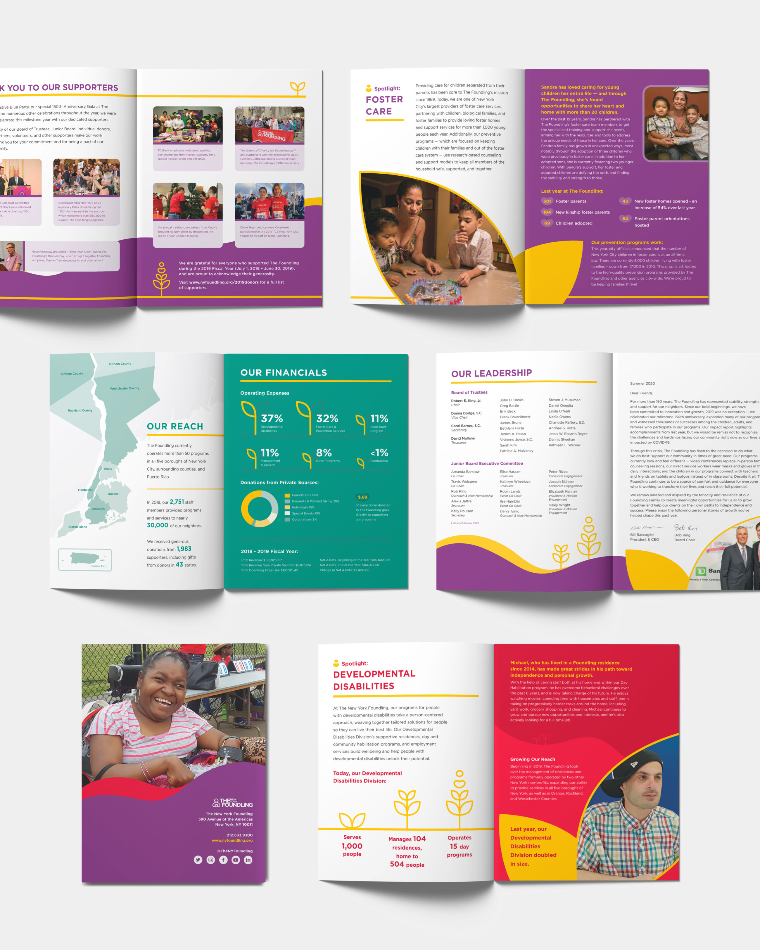 Ny foundling impact report spreads