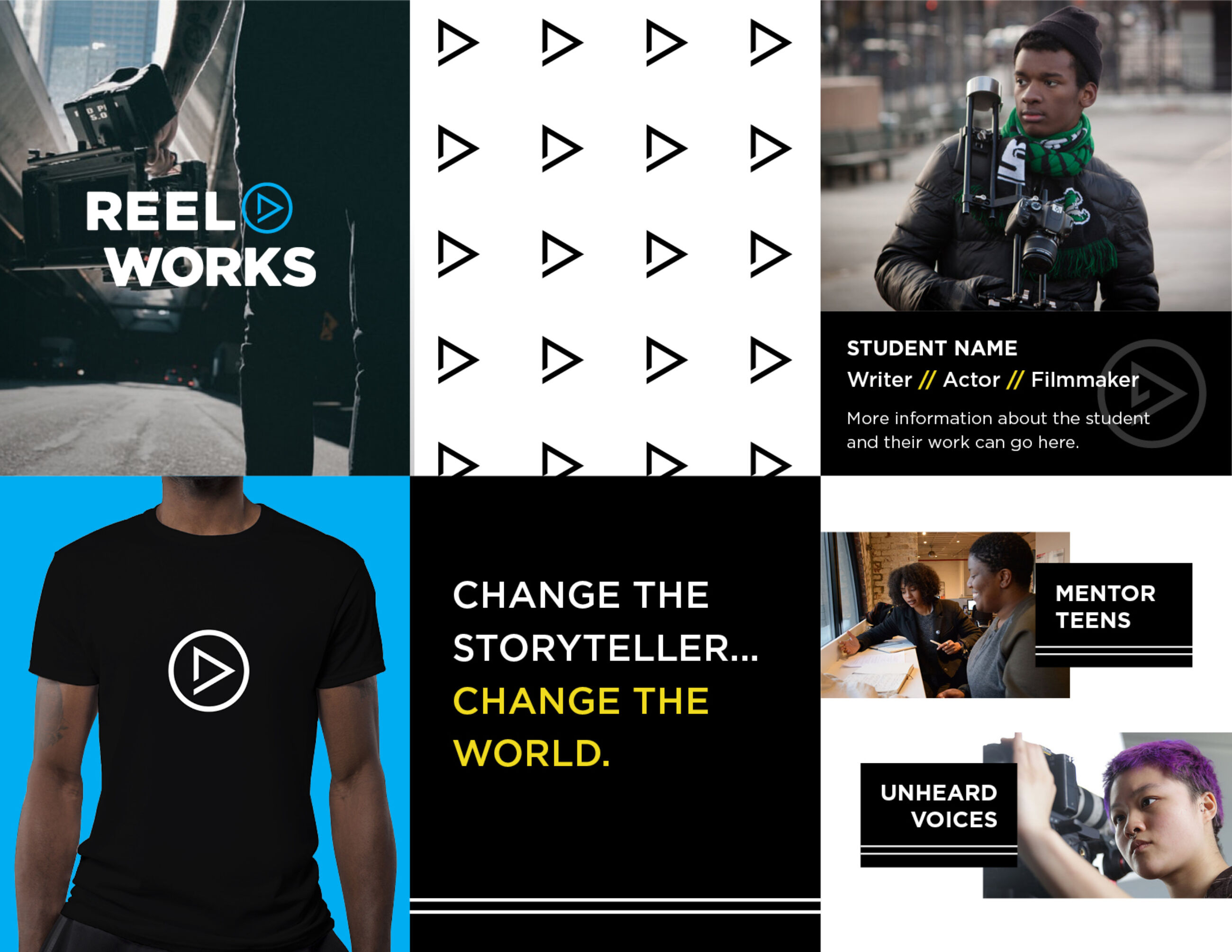Reel Works Logo Mood board as part of branding