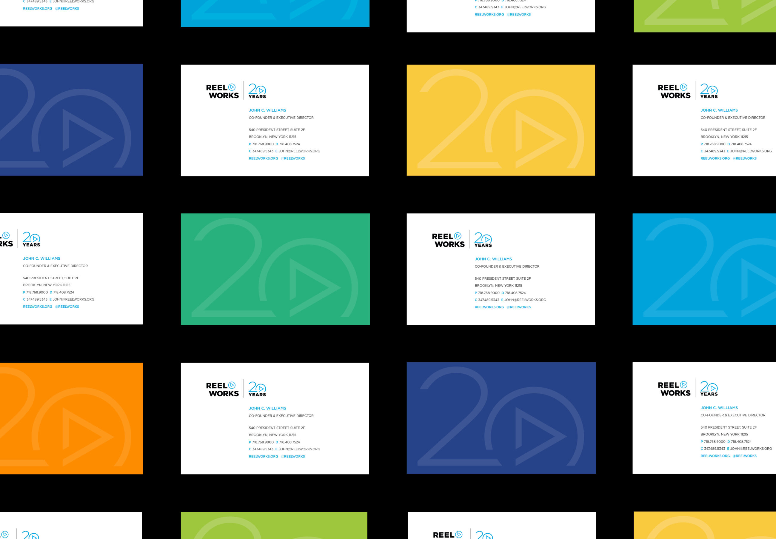 Reel works business cards