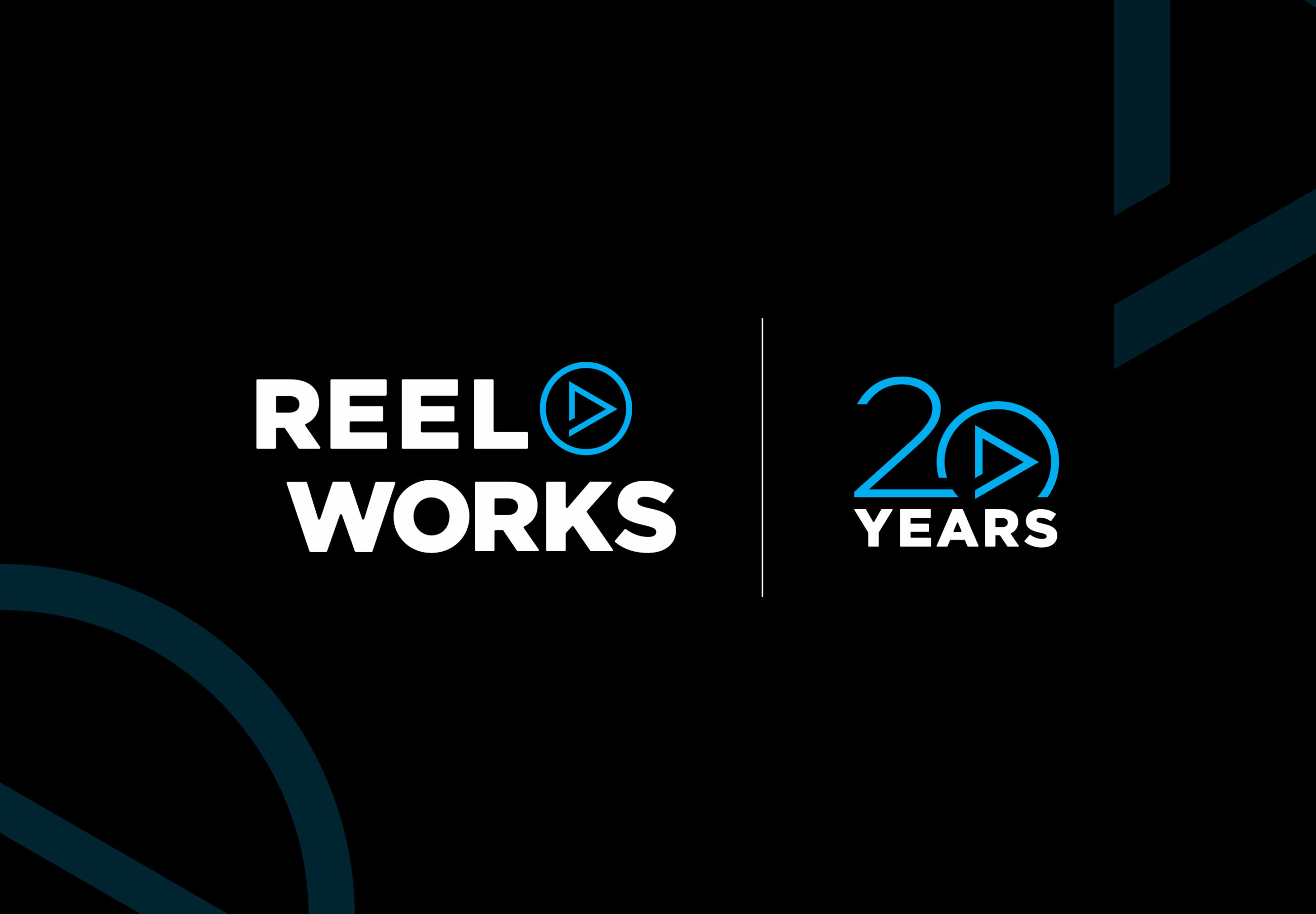 Reel works logo 20 years