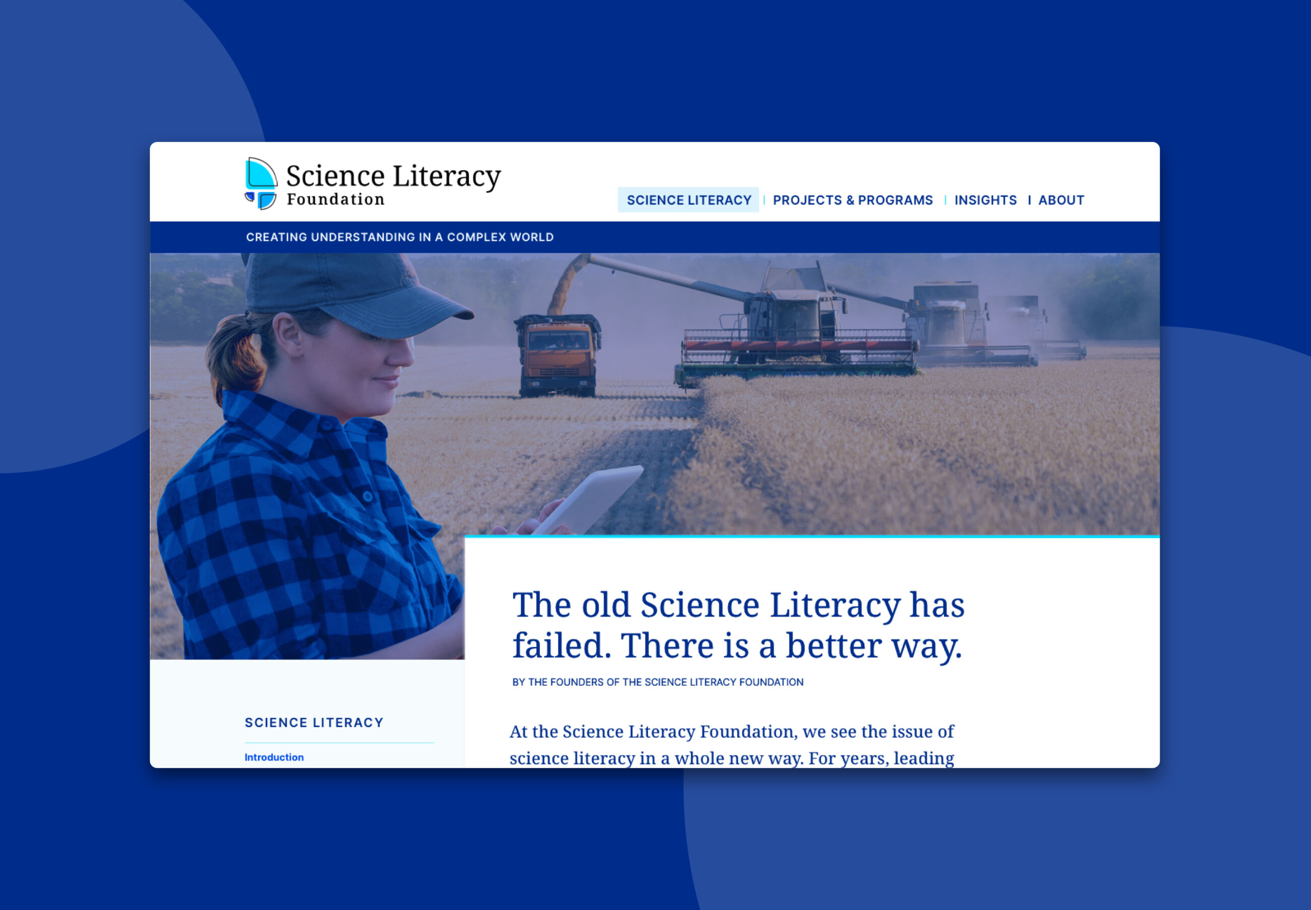 Science Literacy Foundaion website whitepaper