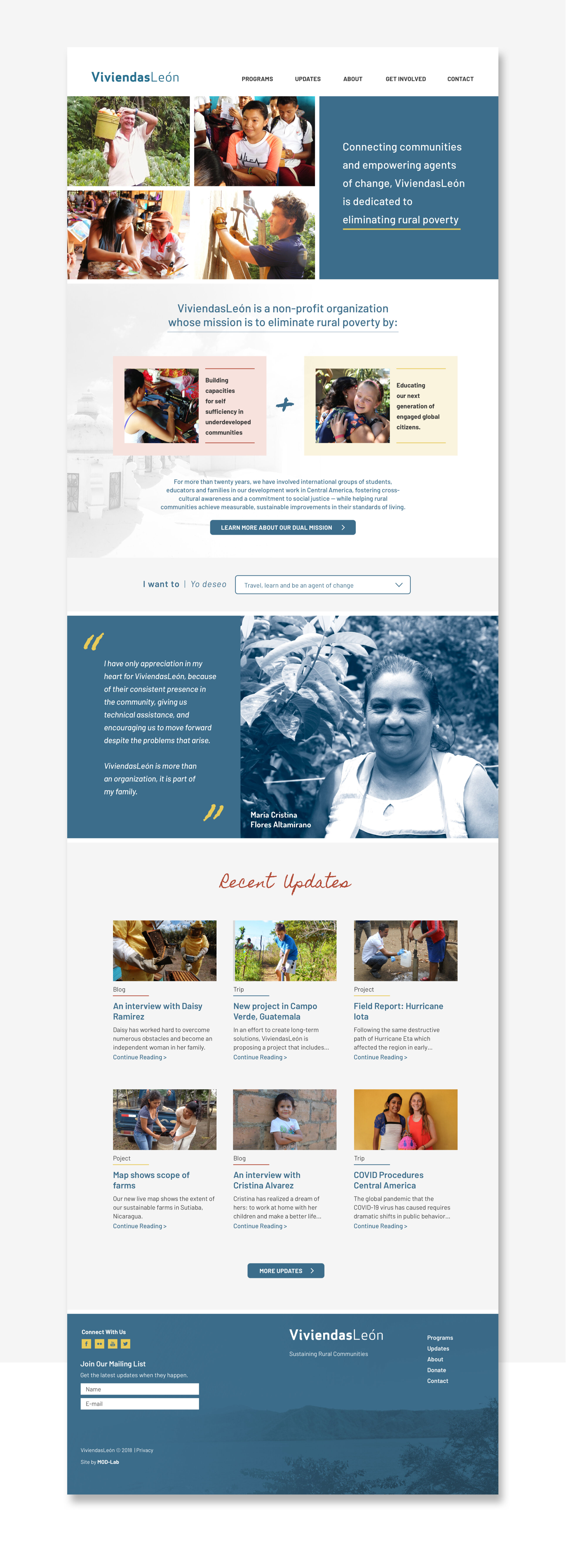 ViviendasLeón website homepage